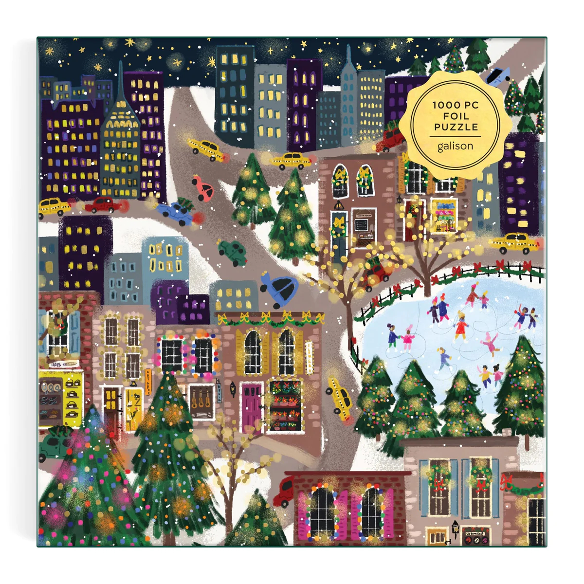 Joy Laforme Sparkling City 1000 Piece Foil Puzzle In a Square Box - 2