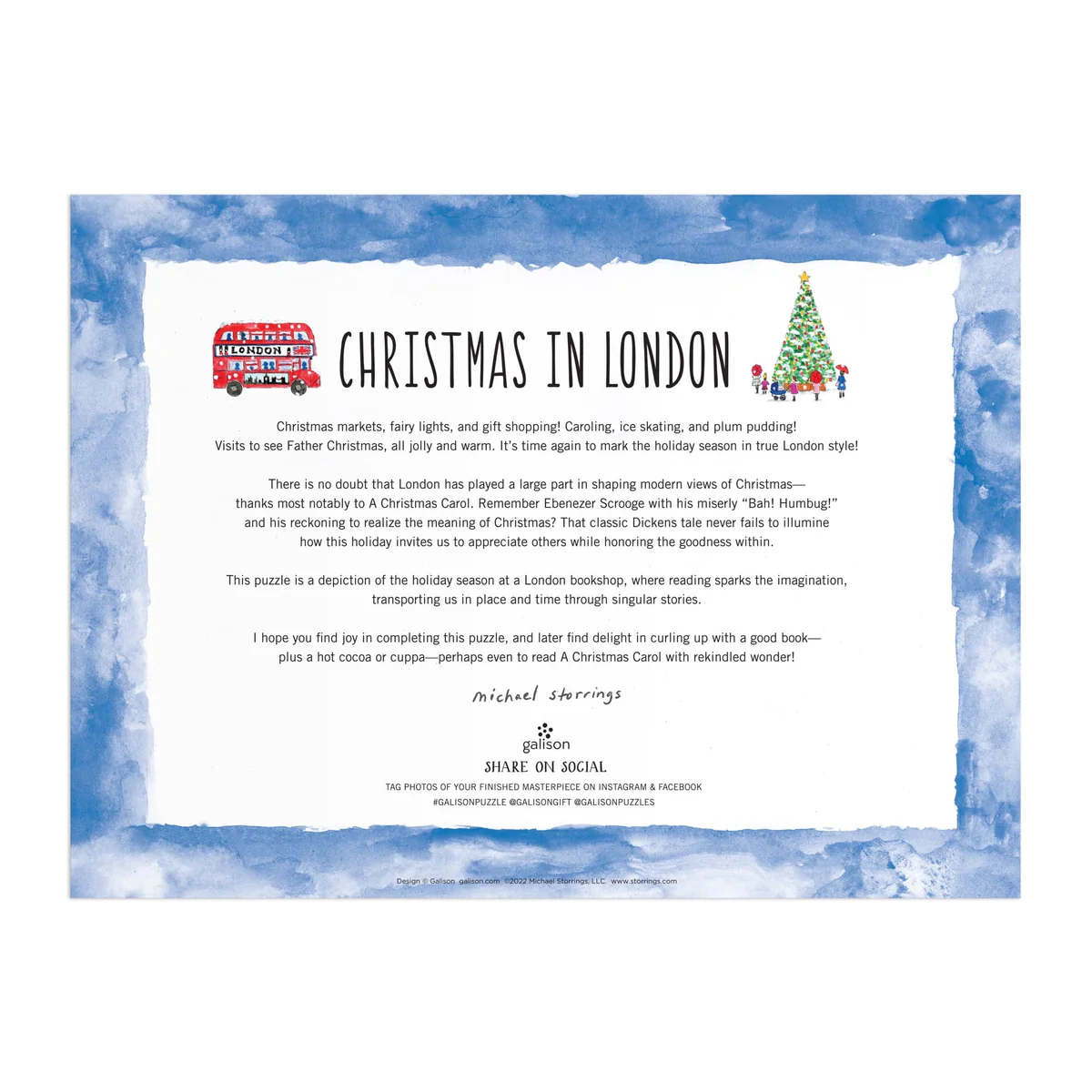 Michael Storrings Christmas in London 1000 Piece Puzzle - 5