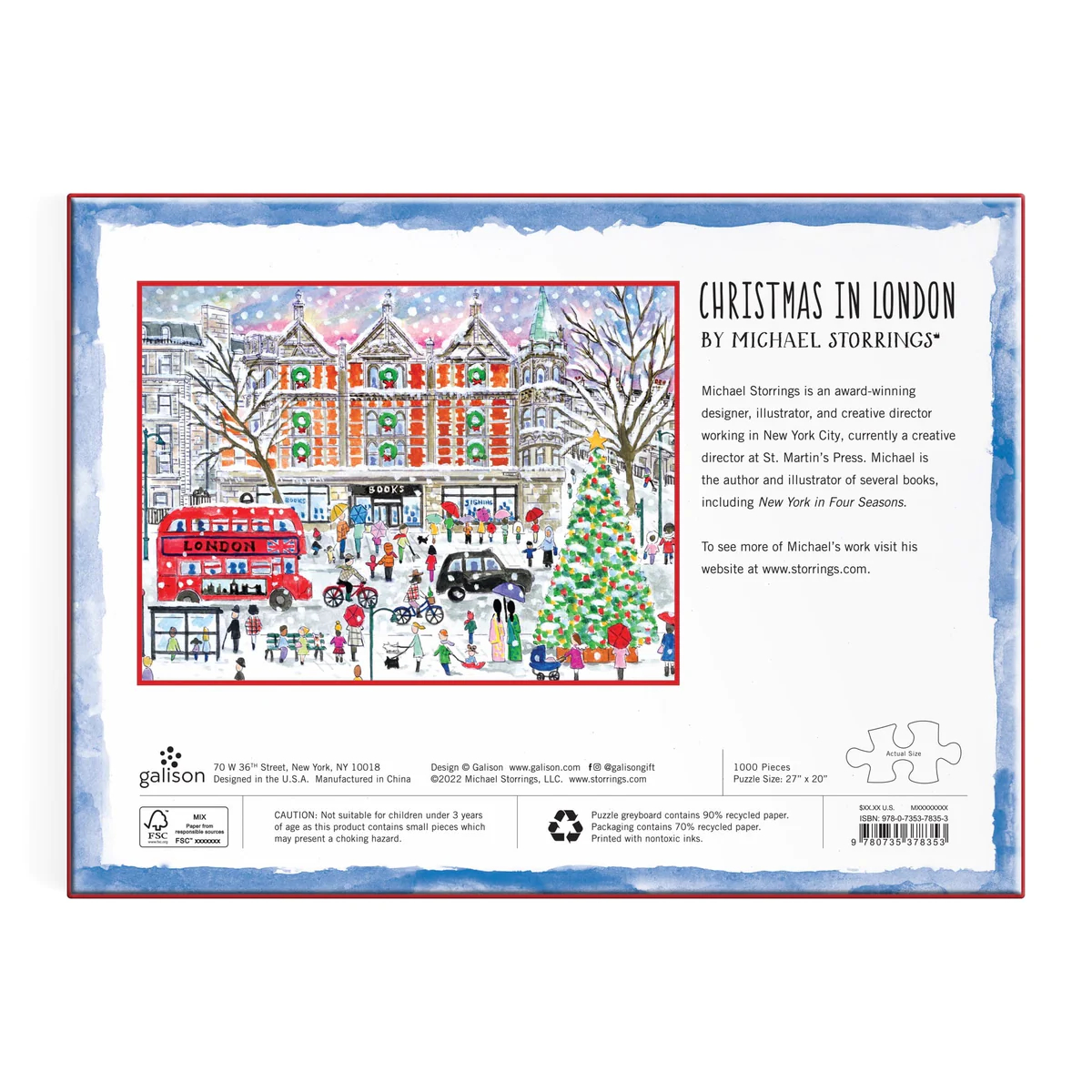 Michael Storrings Christmas in London 1000 Piece Puzzle - 6