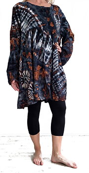 Batik Tunika / Kort klänning med knappar