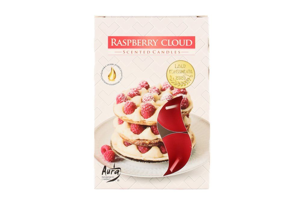Doftvärmeljus Rasperry Cloud 6 st
