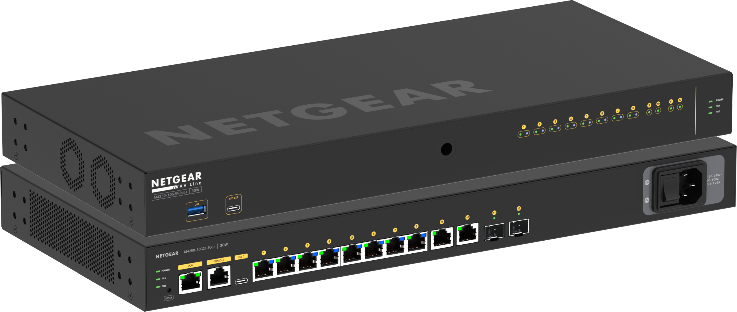 Netgear AV Line M4250-10G2F-PoE+ - 3