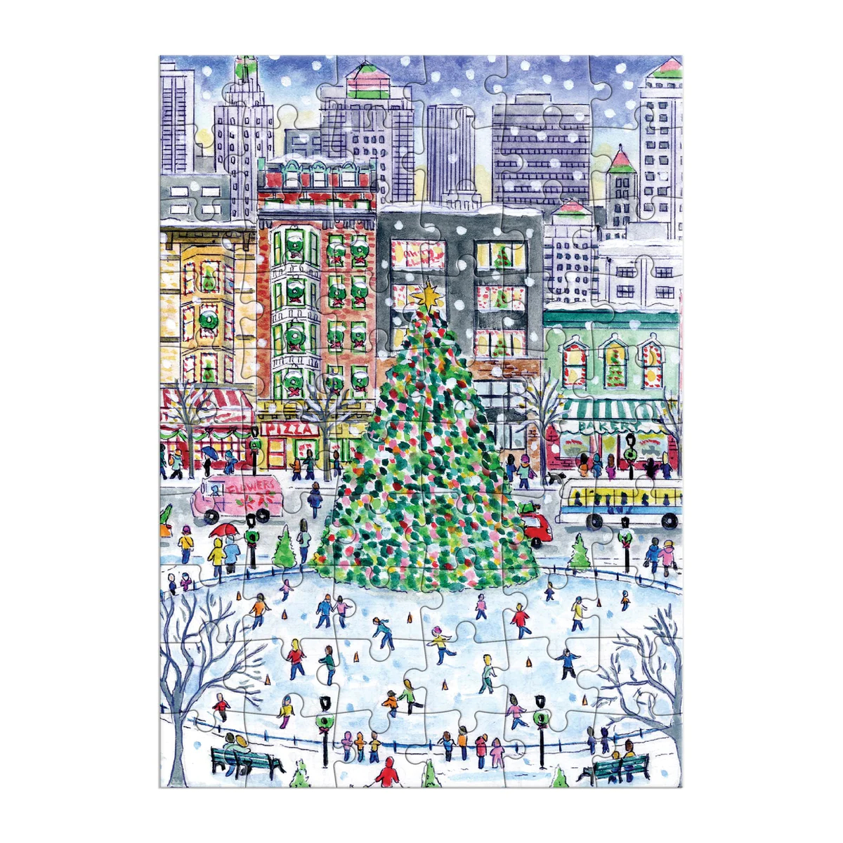 Michael Storrings Christmas in the City Greeting Card Puzzle - 2