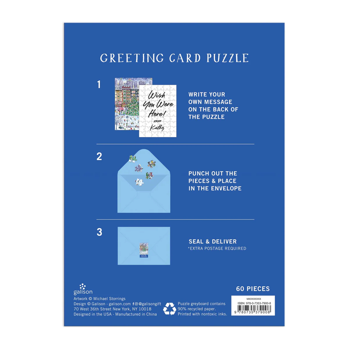Michael Storrings Christmas in the City Greeting Card Puzzle - 3