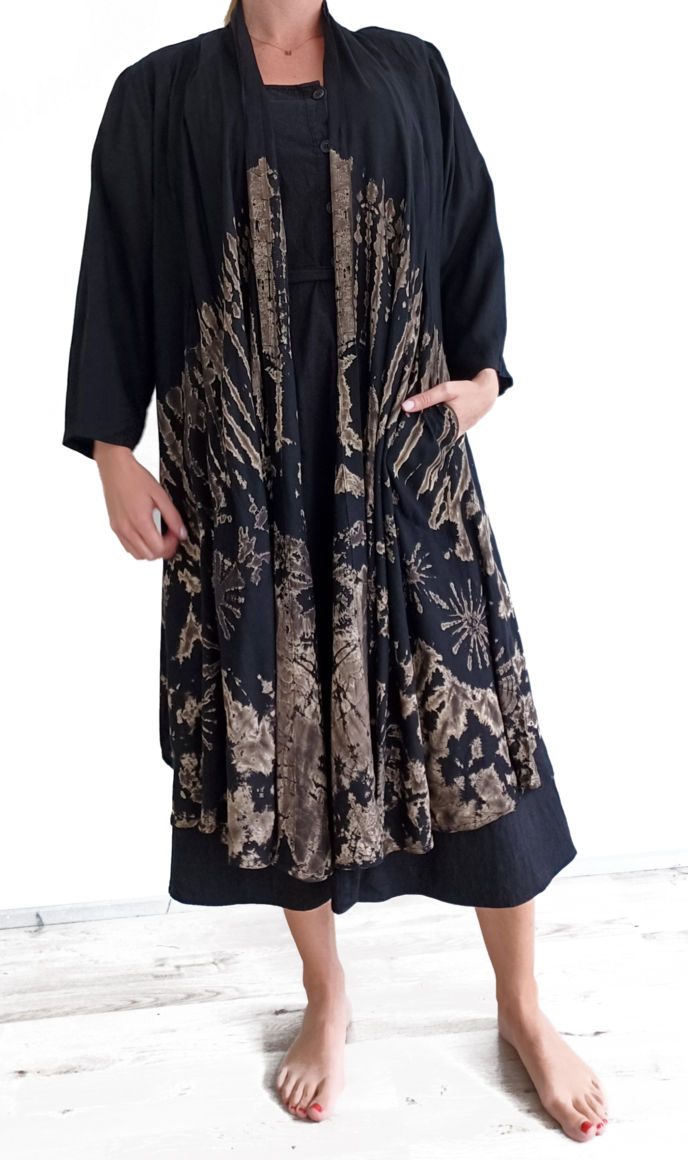 Kimono / Öppen Cardigan i Batik   - 6