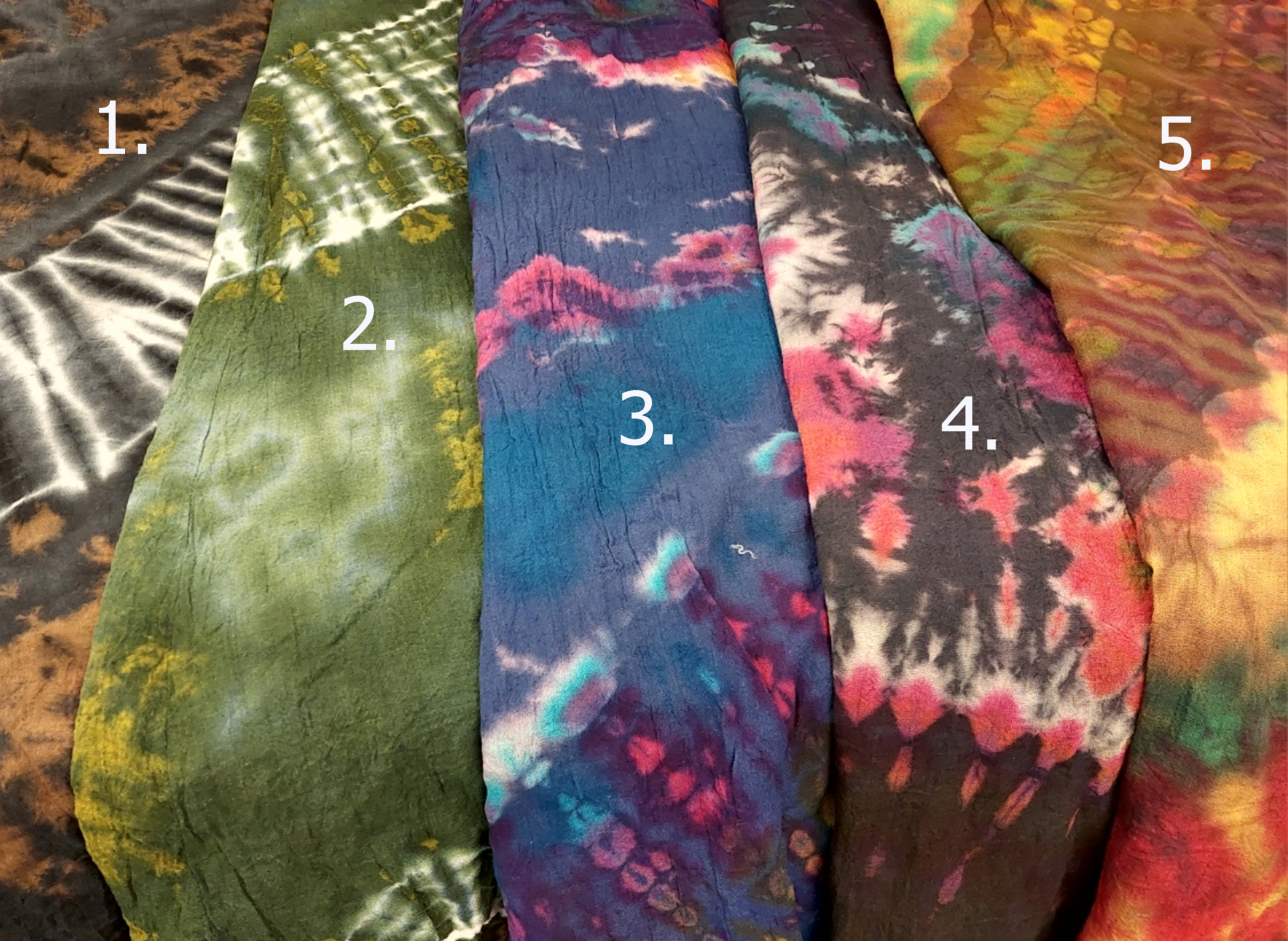 Lång Batik Klänning med kort ärm - 4