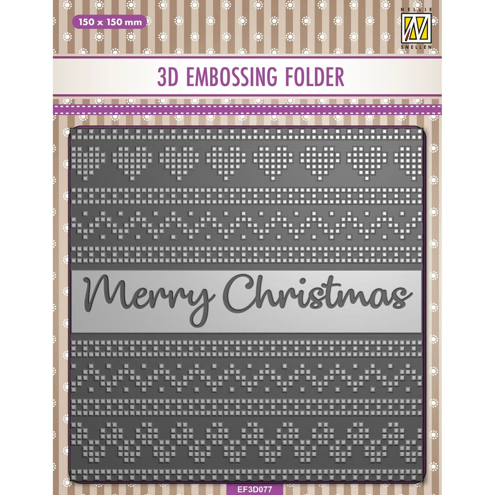 3D Embossing Folder Merry Christmas