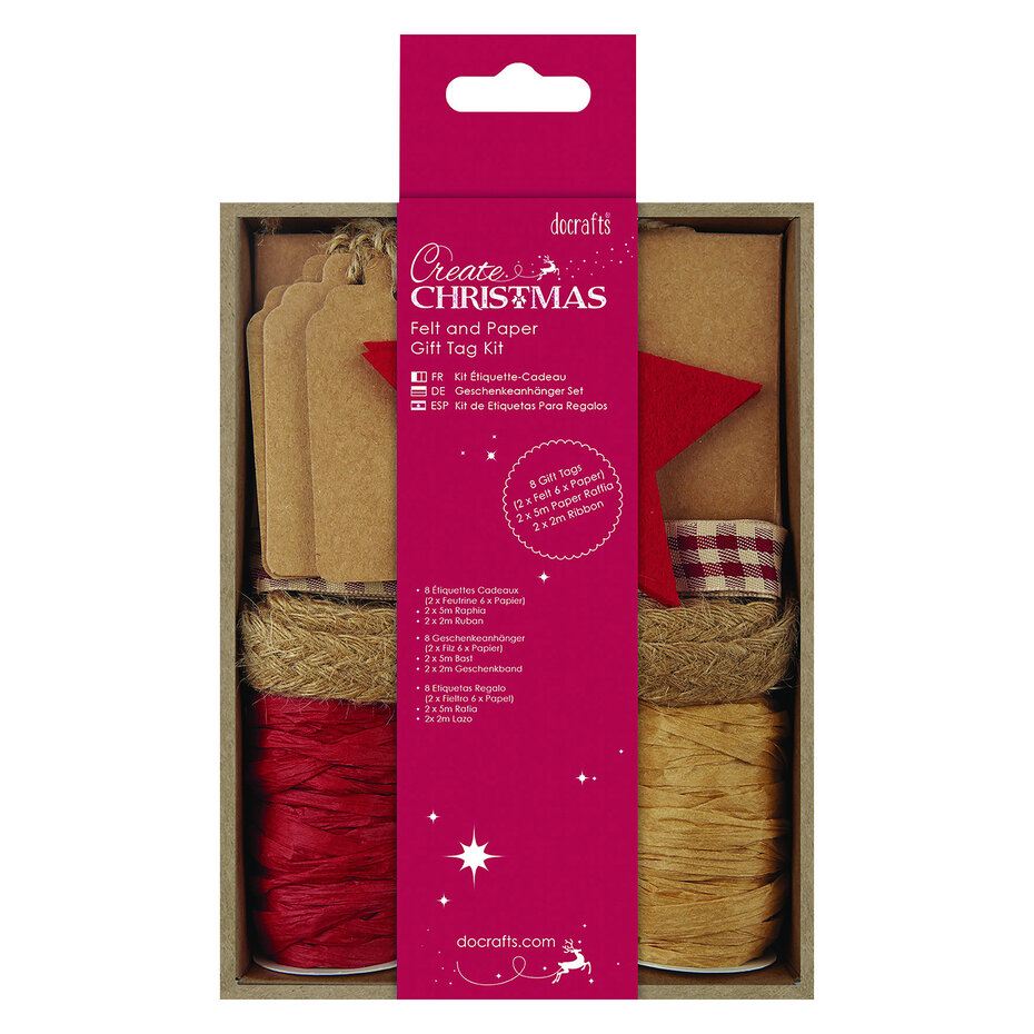 Jul Kit - Filt och papper (röd), Papermania