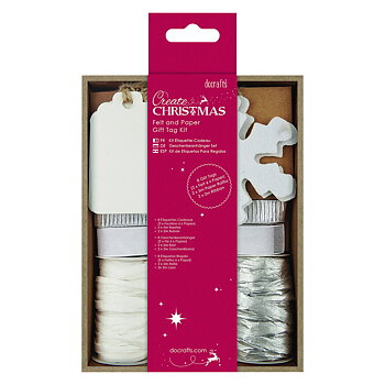 Jul Kit - Filt och papper (silver), Papermania