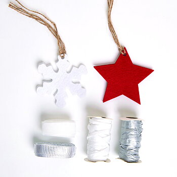 Jul Kit - Filt och papper (silver), Papermania