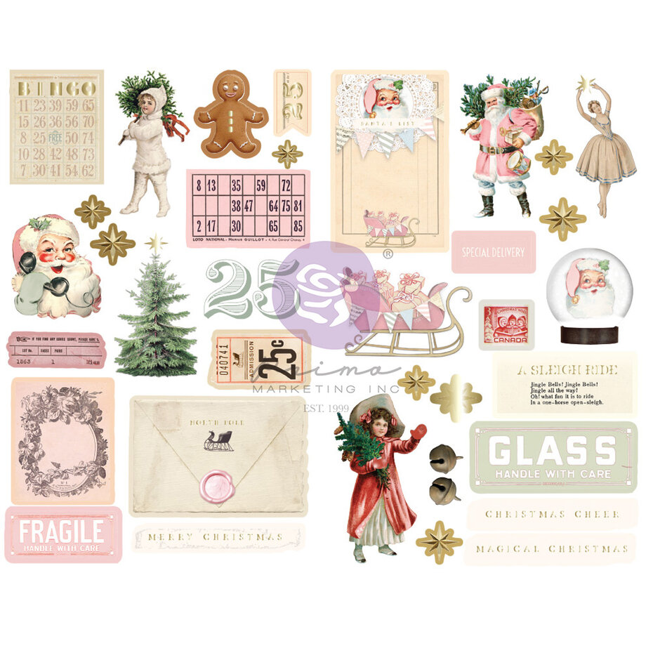Christmas Market -  Chipboard, 35st, Prima Marketing