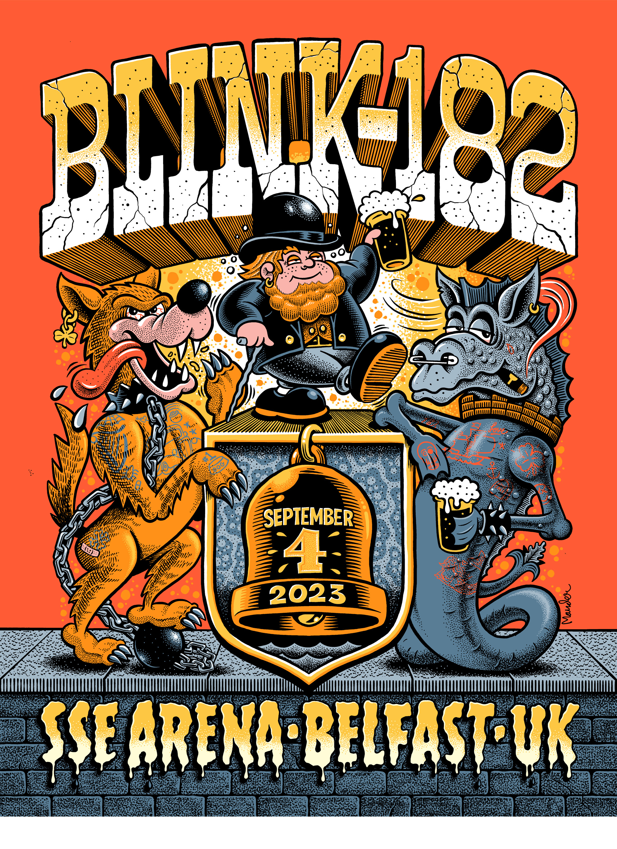 Official Blink-182 Cancelled Belfast Event Poster by Martin Ander - 6