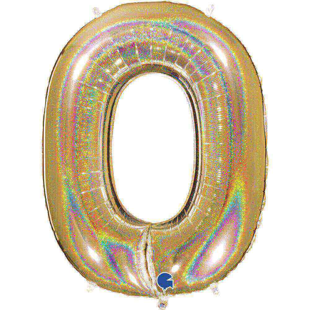 Sifferballonger Guld Glitter 100 cm - 11