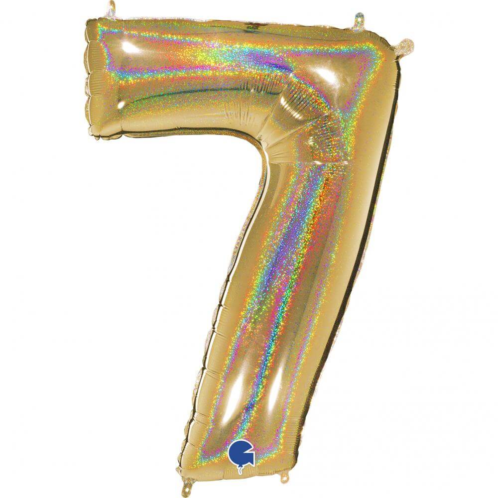 Sifferballonger Guld Glitter 100 cm - 8