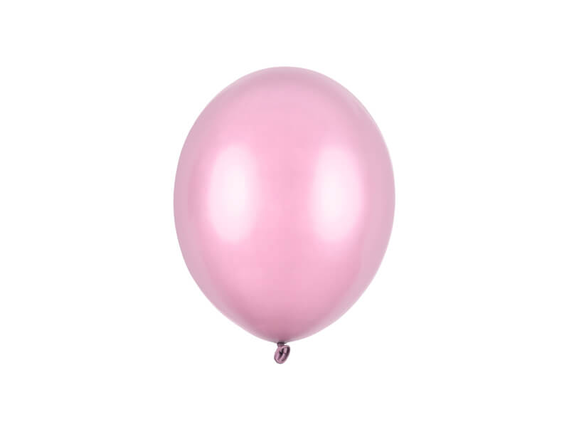 Ballonger Metallic ljusrosa 23 cm
