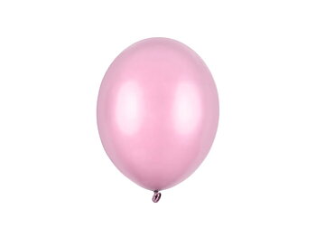 Ballonger Metallic ljusrosa 23 cm