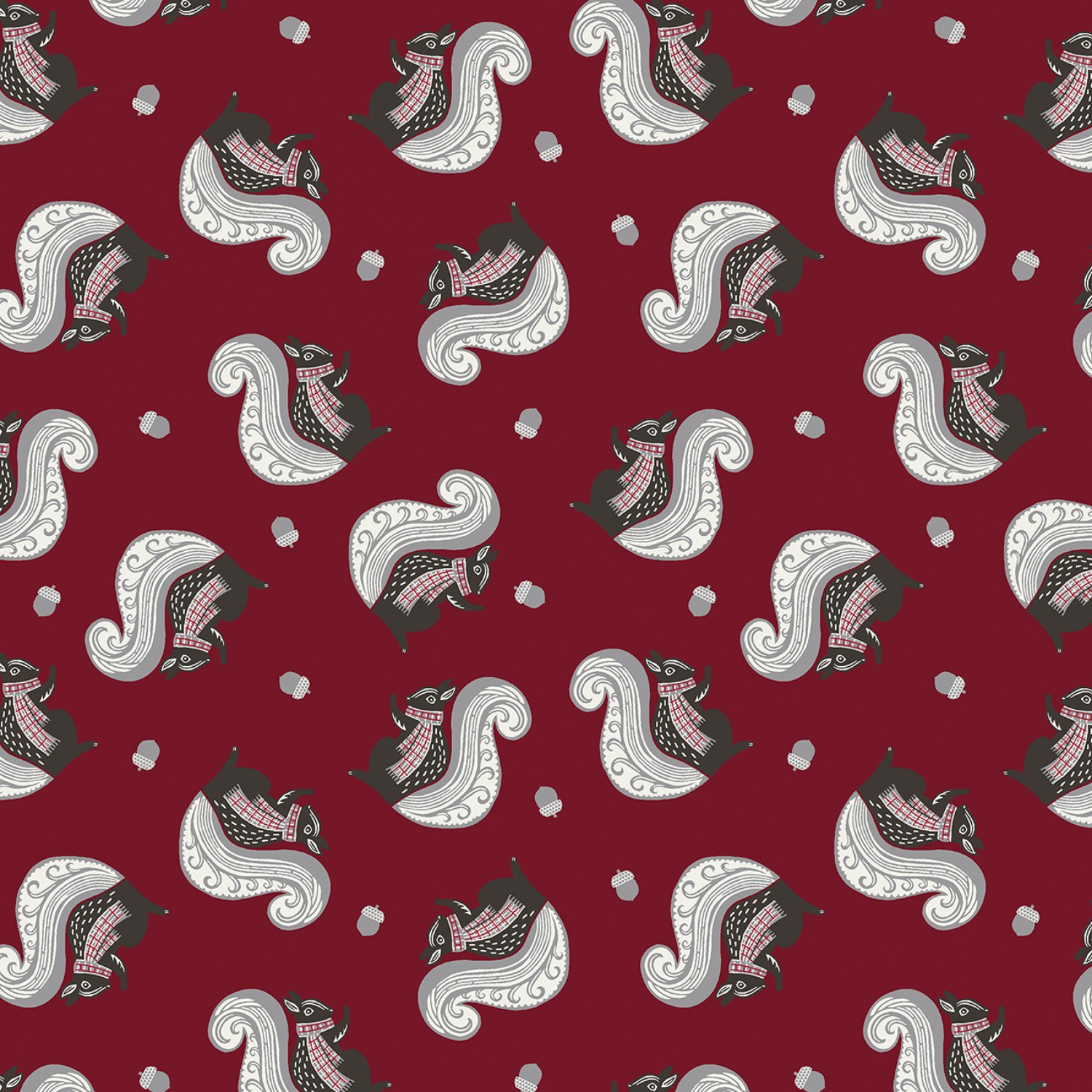 Ekorrar - Squirrel Dark Red - Woodland Magic