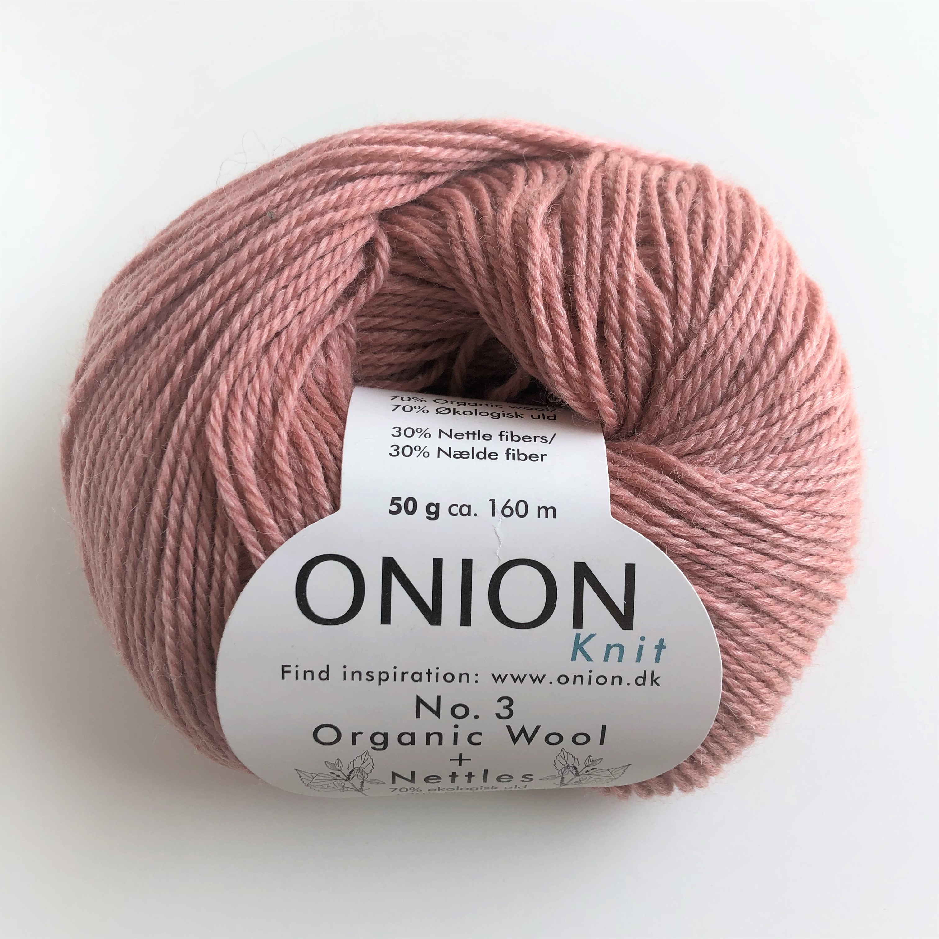 No.3 Organic Wool & Nettles, 1104 Salmonpink