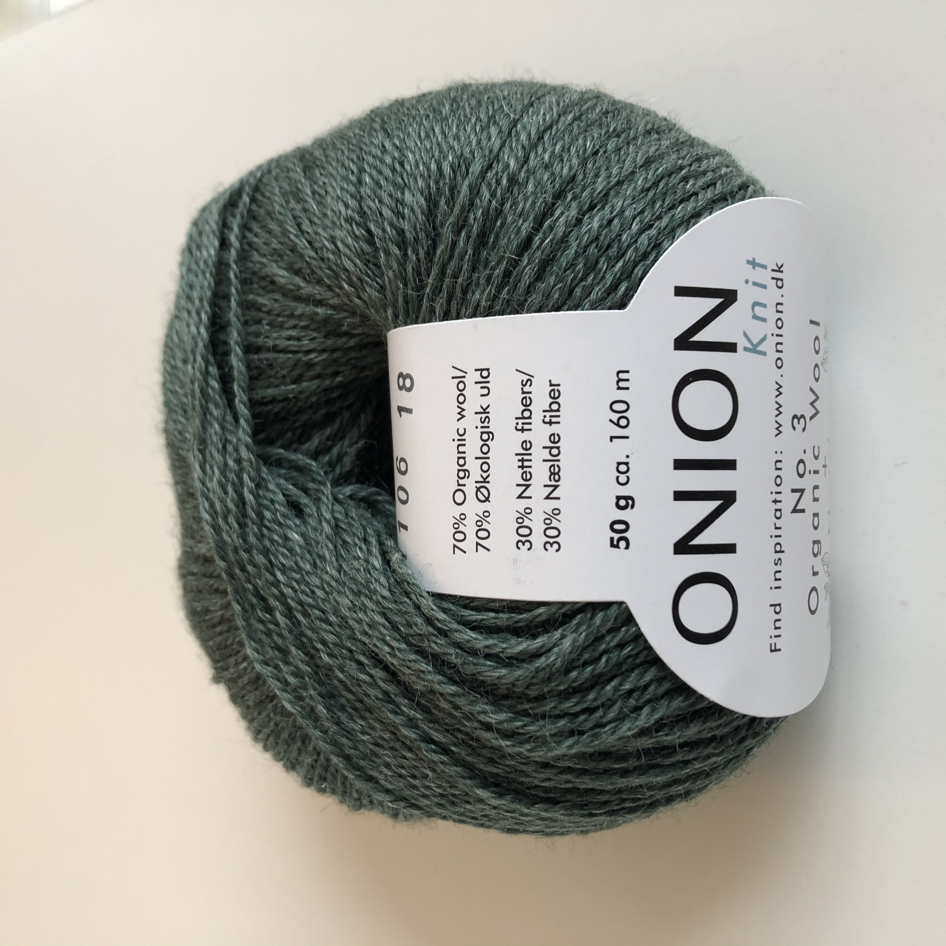 No.3 Organic Wool & Nettles, 1106 Bottlegreen