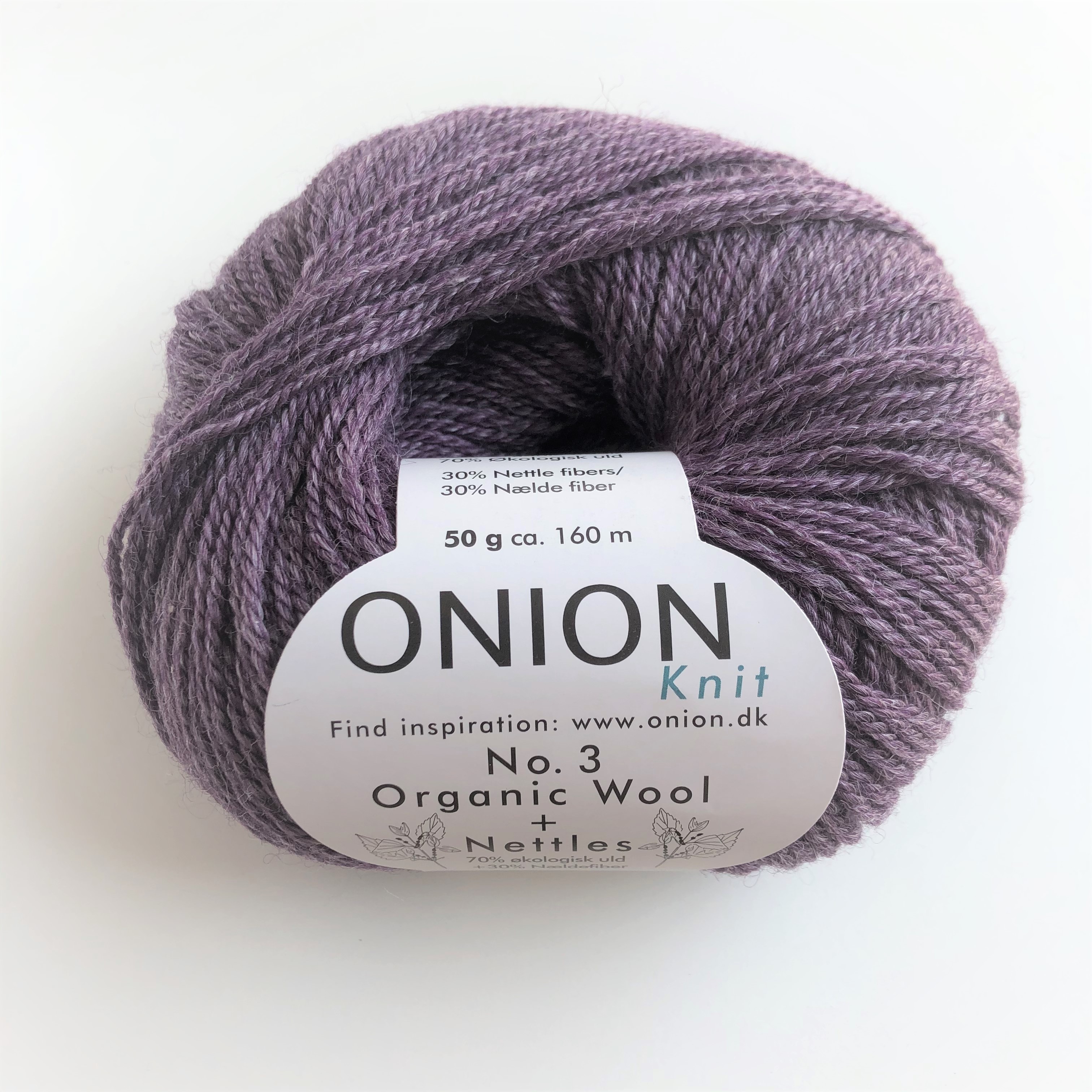 No.3 Organic Wool & Nettles, 1112 Dark Purple