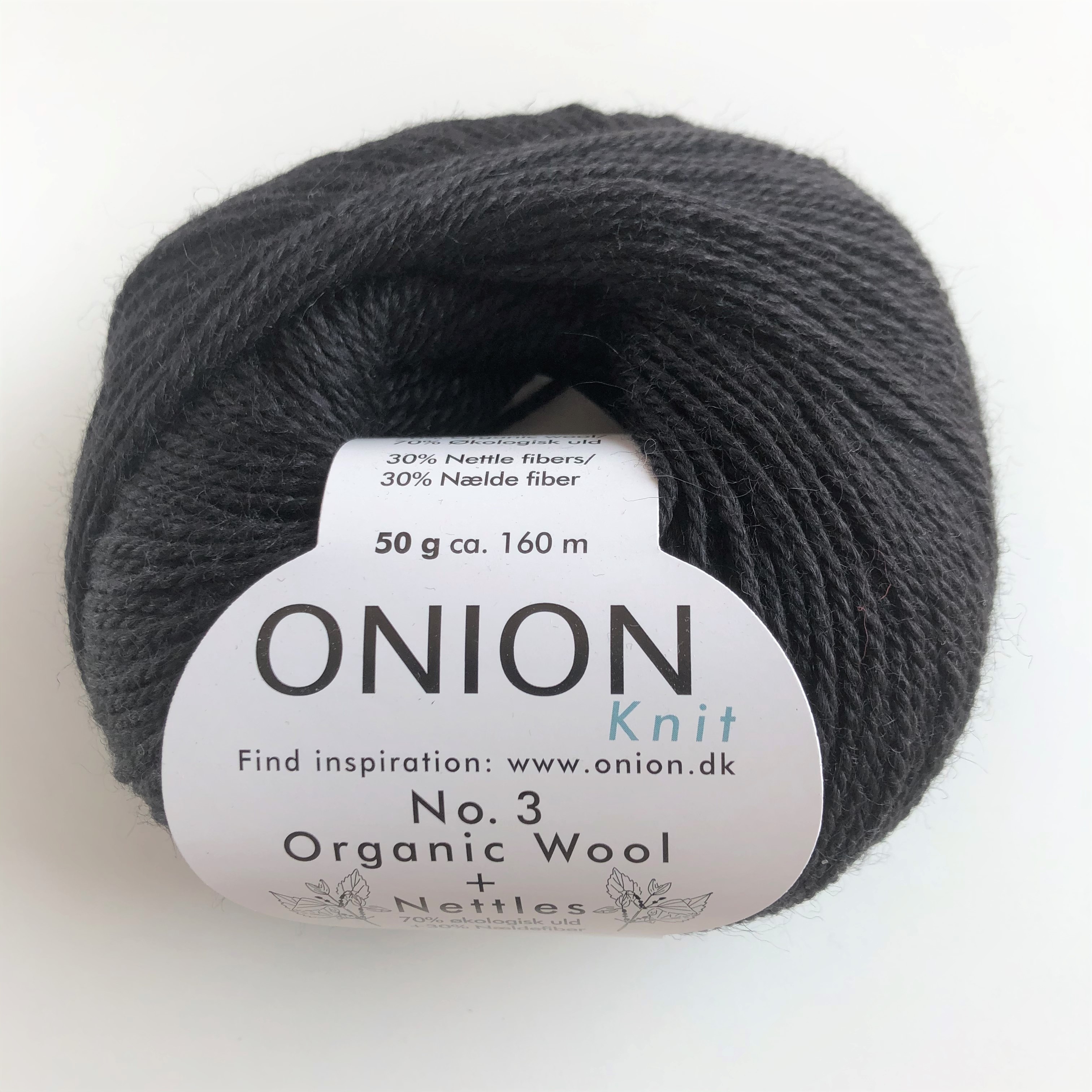 No.3 Organic Wool & Nettles,  1118 Black