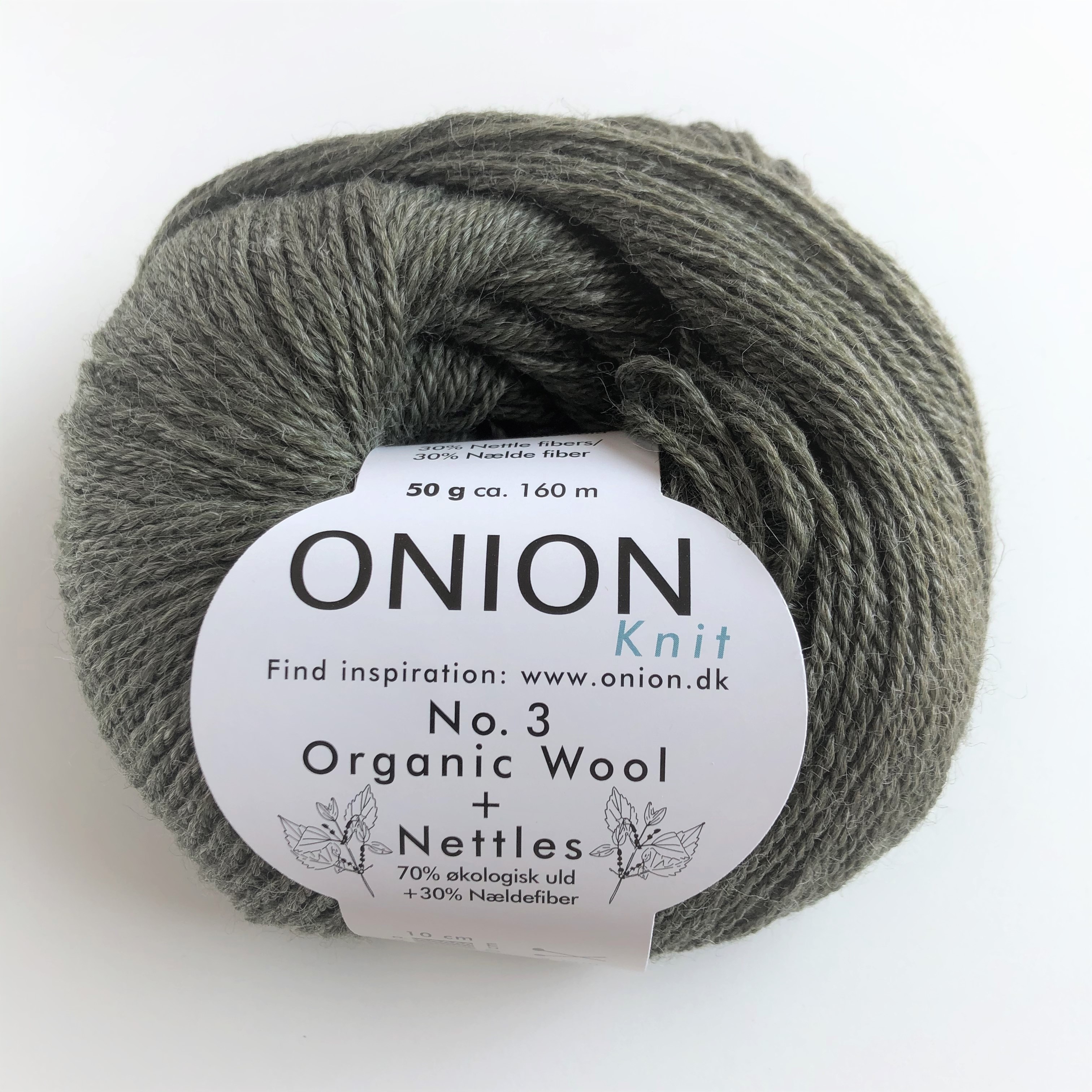 No.3 Organic Wool & Nettles,  1124 Khaki Green