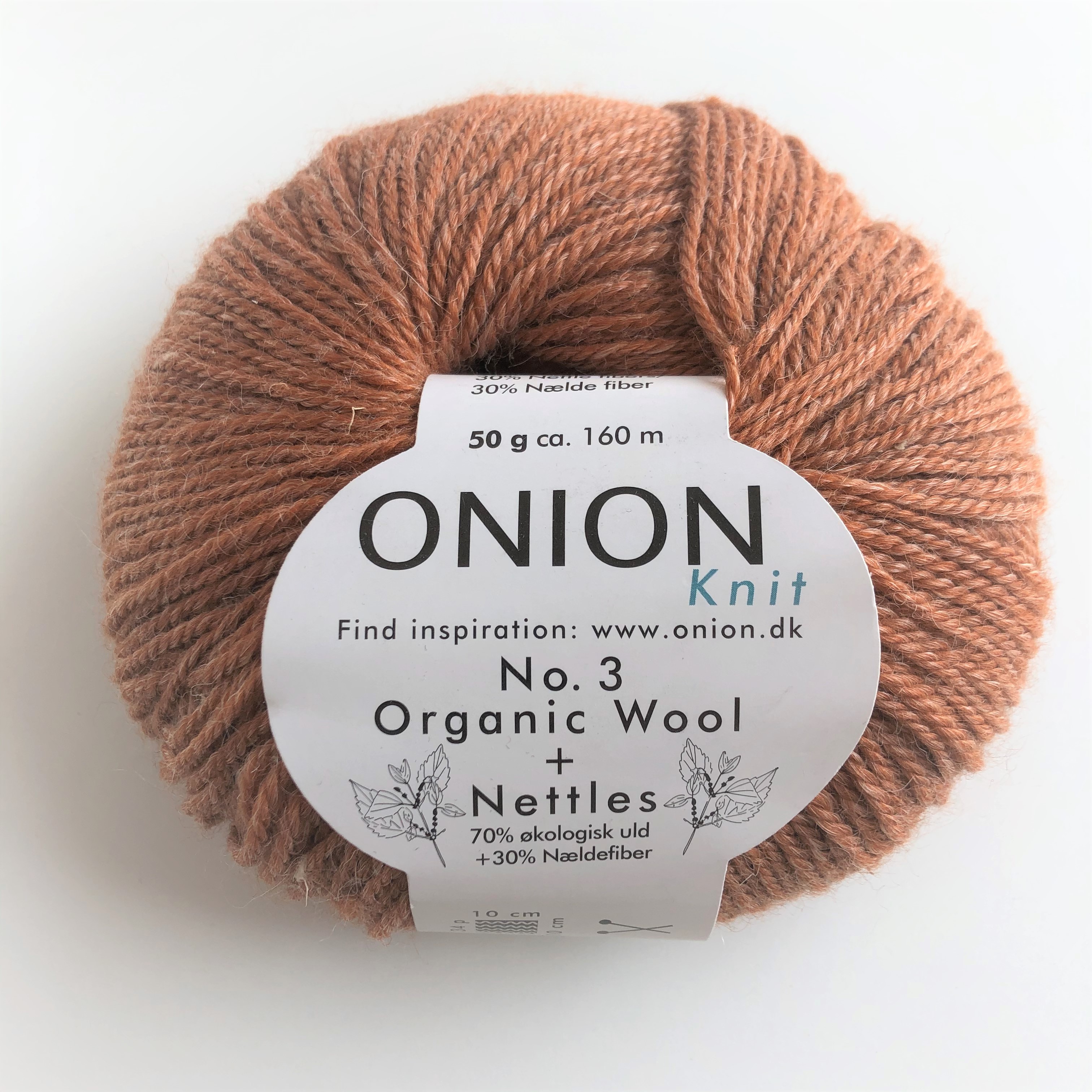 No.3 Organic Wool & Nettles,  1125 Burned Orange
