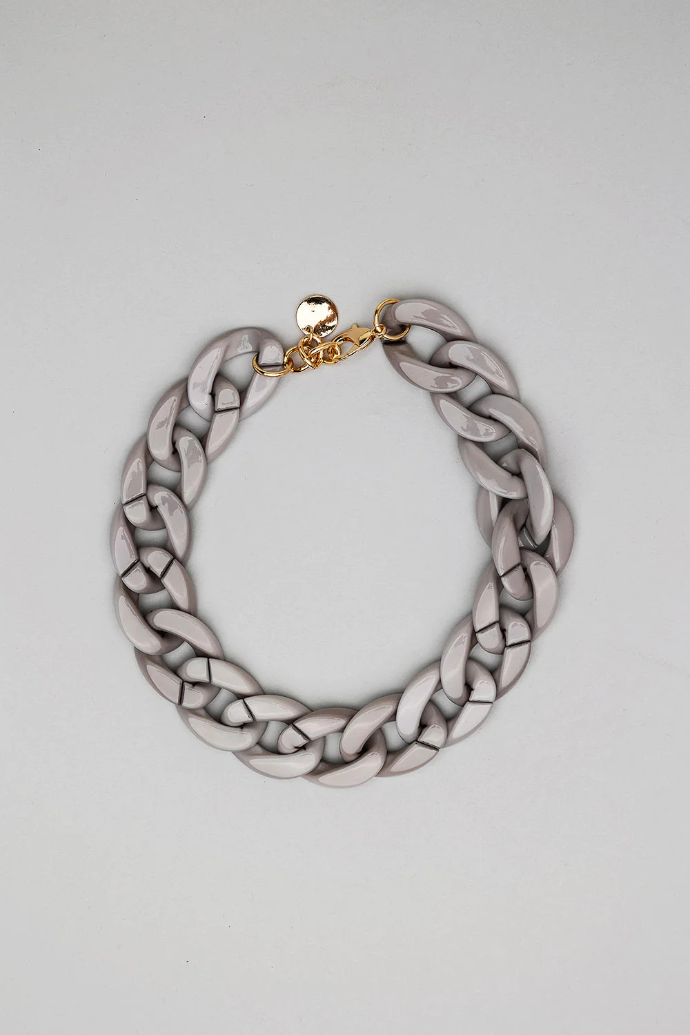 BOW19 Big chain necklace soft grey -New in-