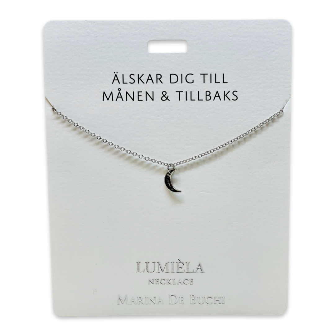 Budskaps Halsband - Måne - "Älskar dig till månen & tillbaks"