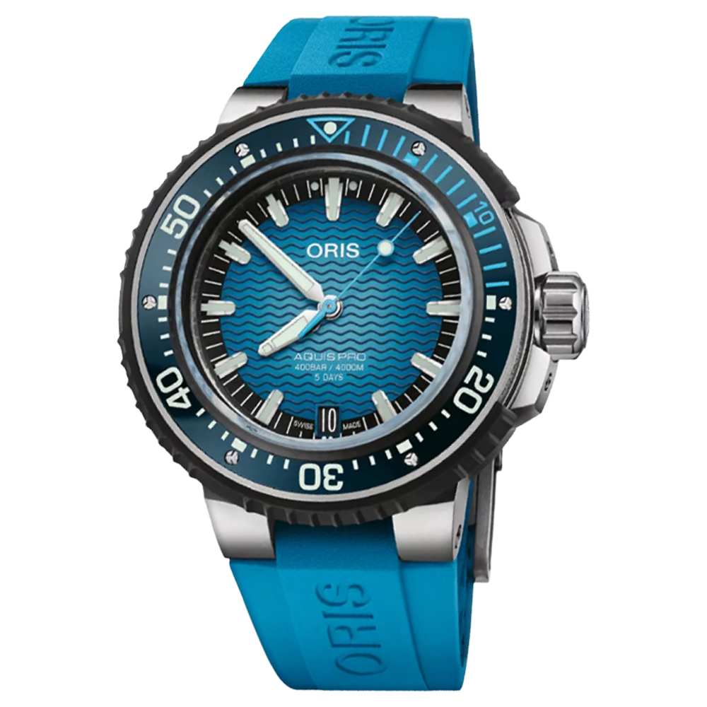01 400 7777 7155 Oris Aquis Pro 4000M blå