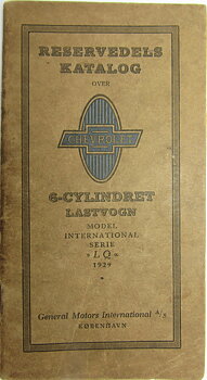 1929 Chevrolet Lastbil Reservdelar för 6 cylindriga Danskt Original