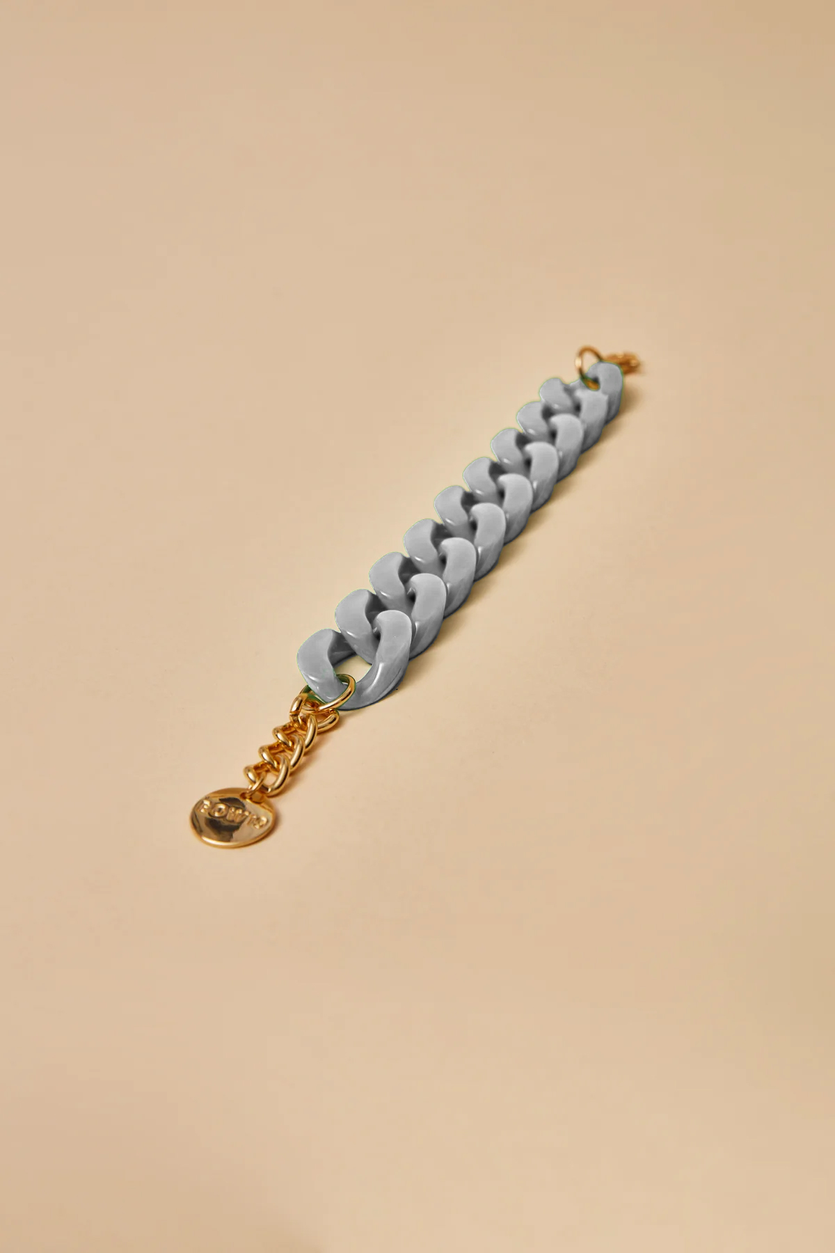 BOW19 Big chain bracelet soft grey -New in-