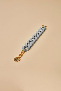 BOW19 Big chain bracelet soft grey -New in-