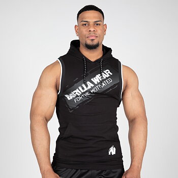 Loretto Hooded Tank Top, black