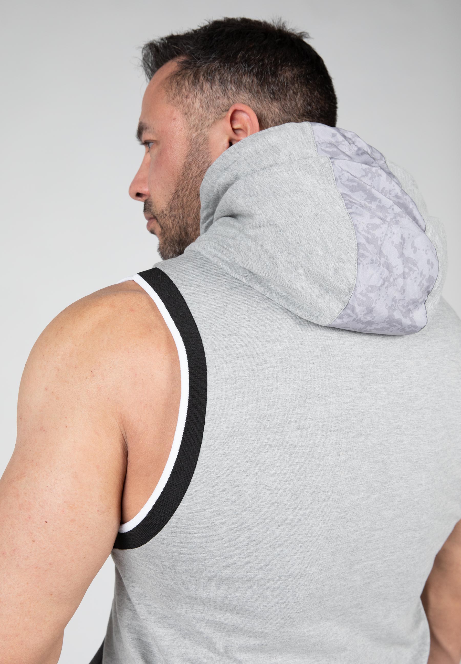 Loretto Hooded Tank Top, grey melange - 7