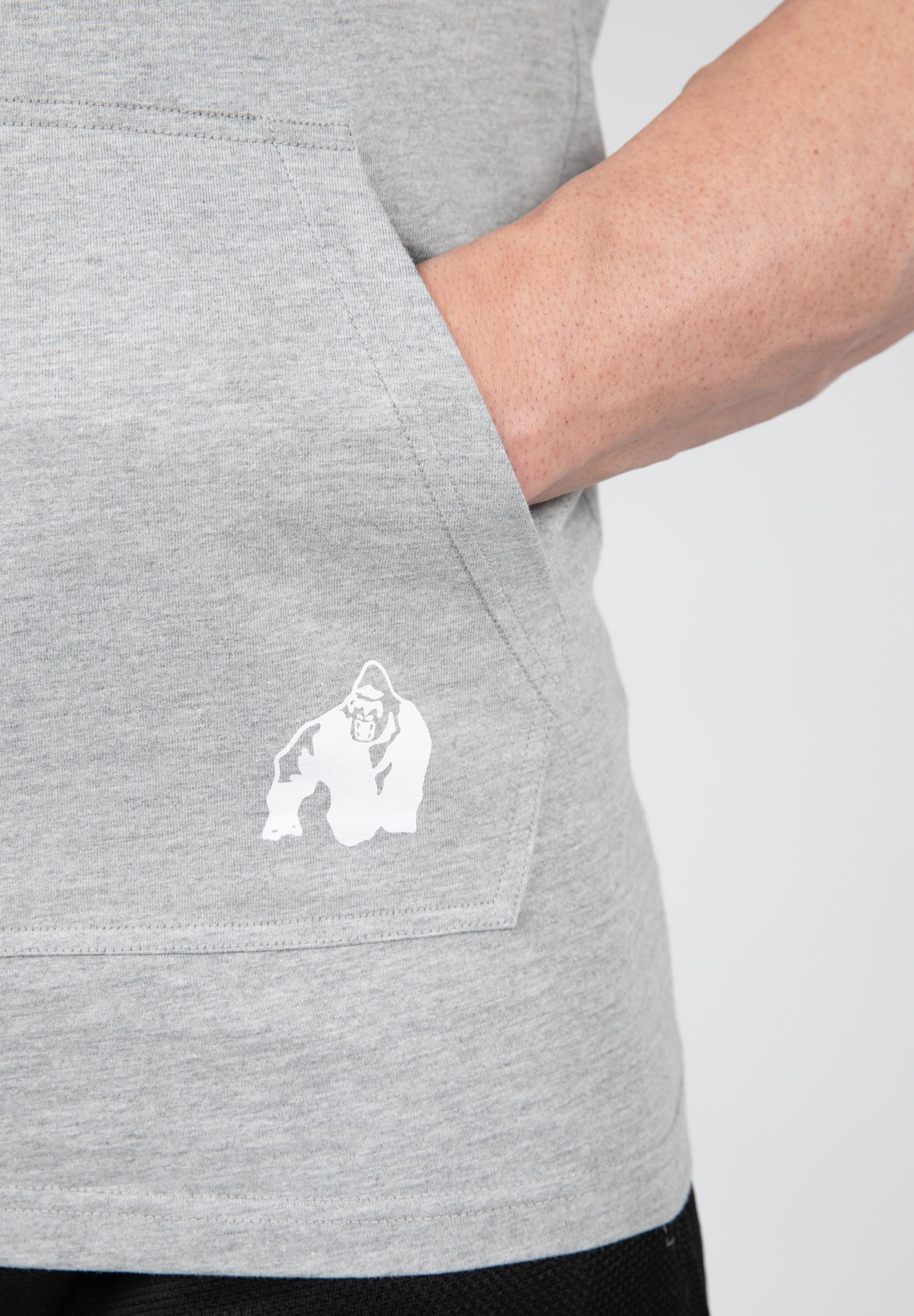 Loretto Hooded Tank Top, grey melange - 6
