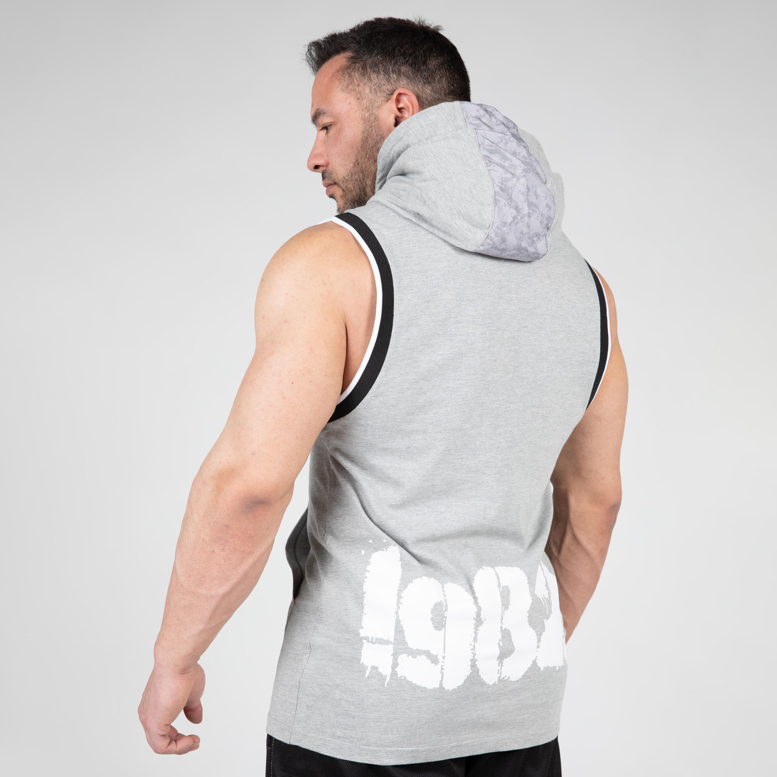 Loretto Hooded Tank Top, grey melange - 2