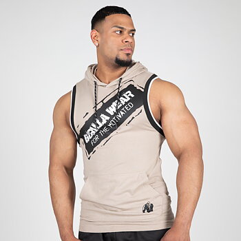 Loretto Hooded Tank Top, beige