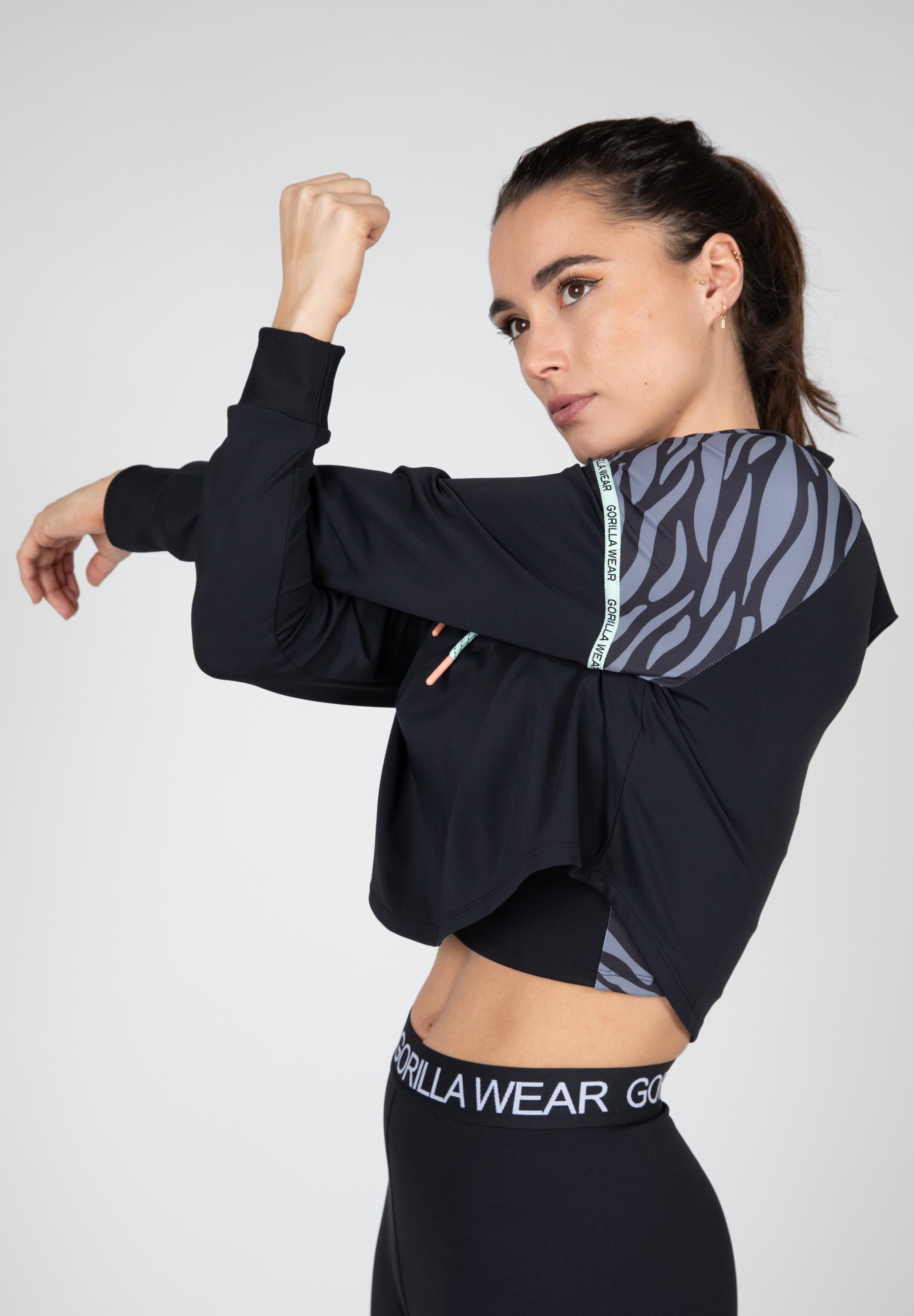 Zion Cropped Hoodie, black - 10