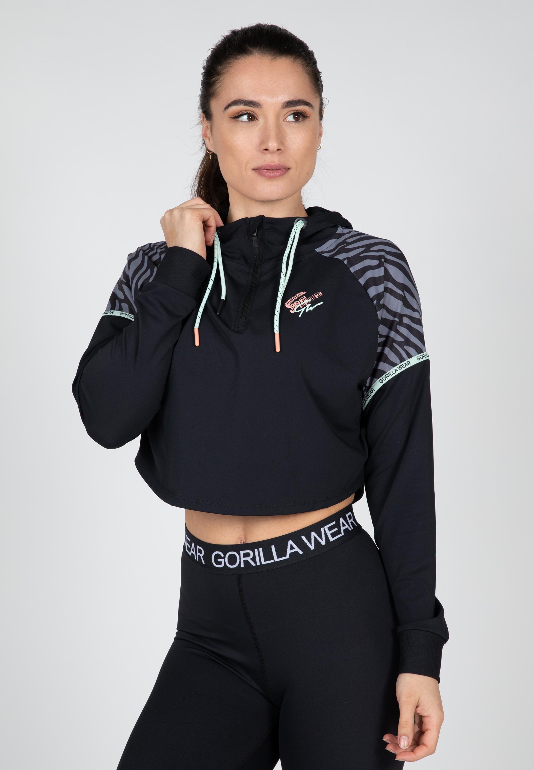 Zion Cropped Hoodie, black - 3