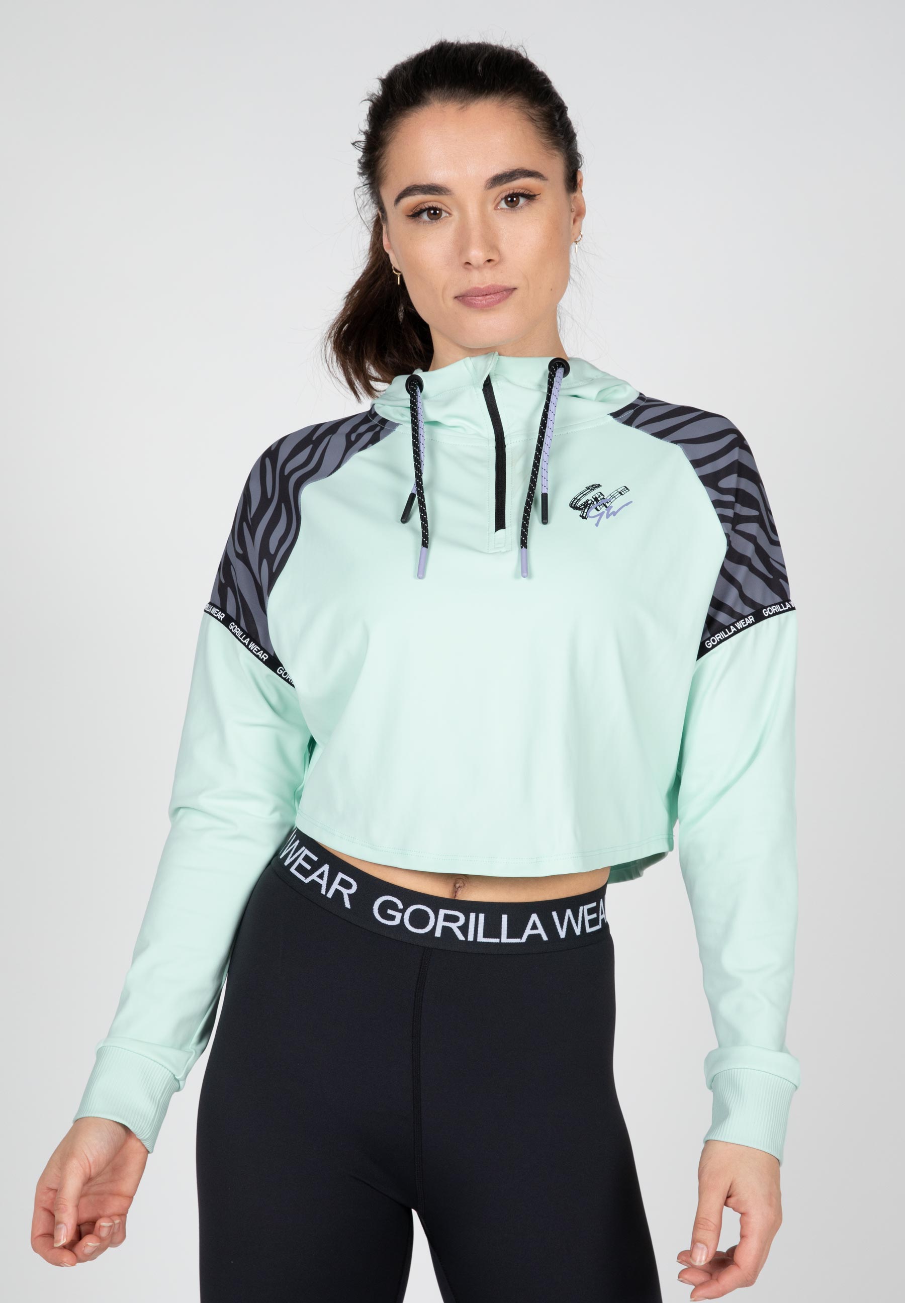 Zion Cropped Hoodie, green - 8