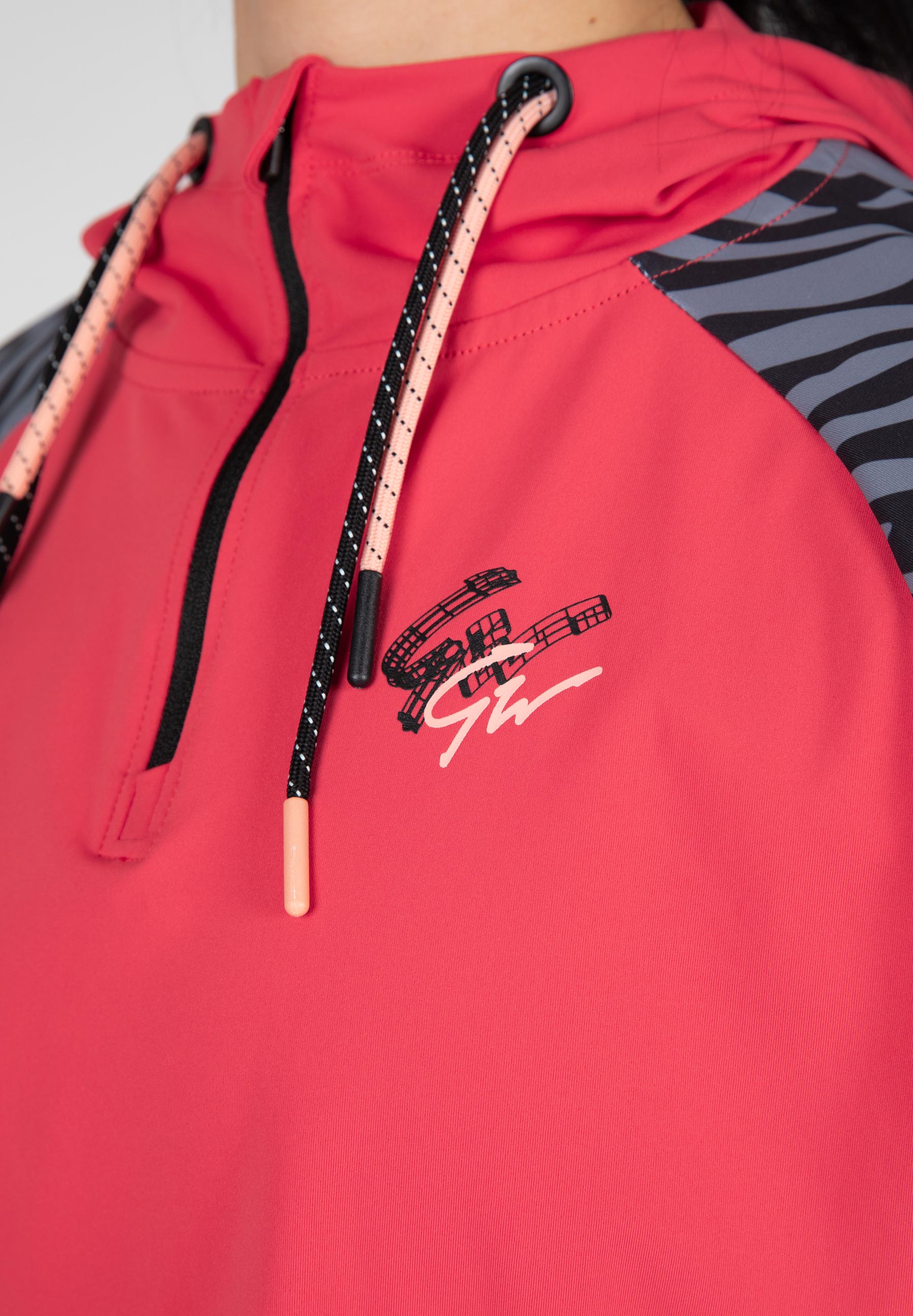 Zion Cropped Hoodie, red - 4