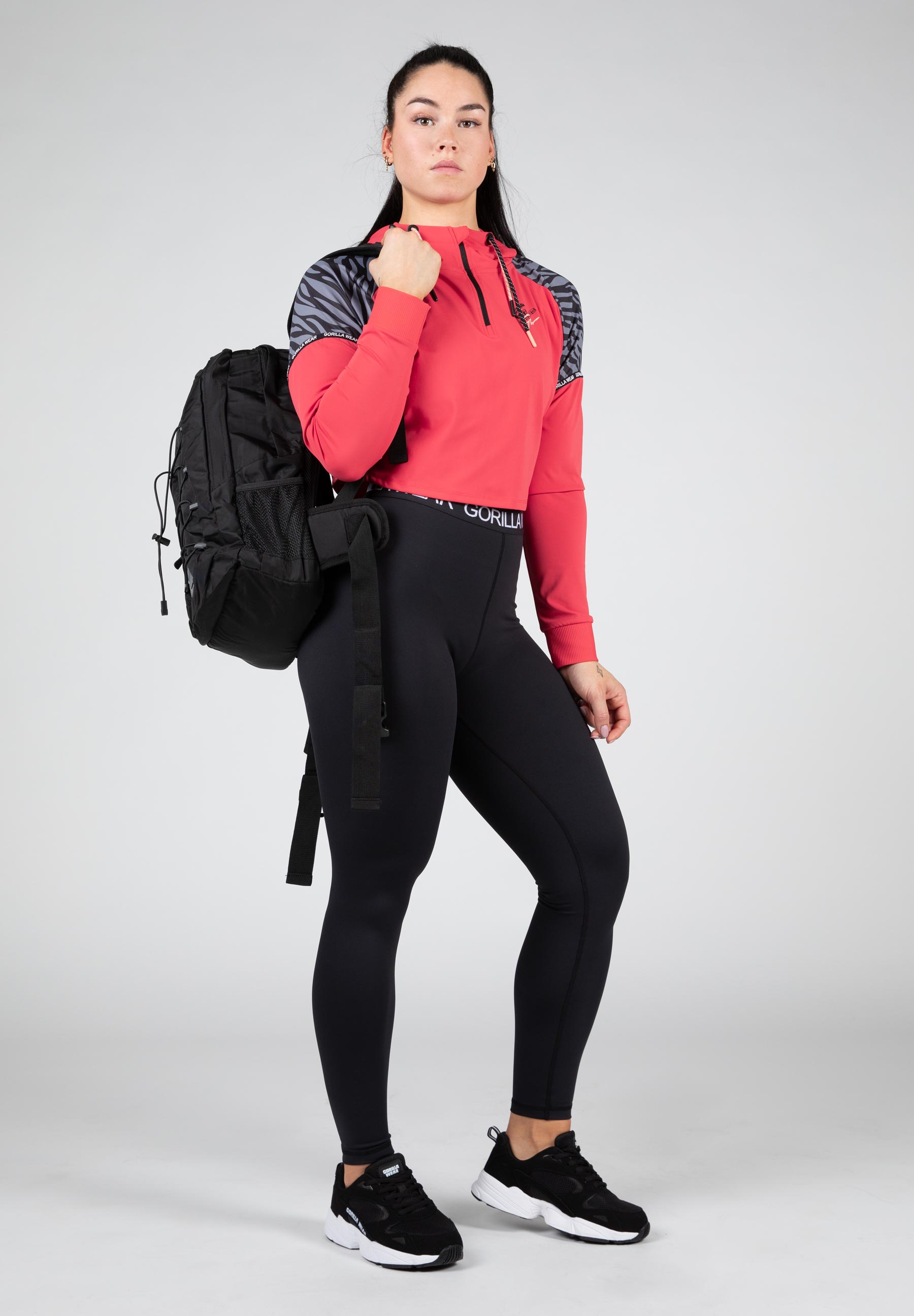 Zion Cropped Hoodie, red - 8
