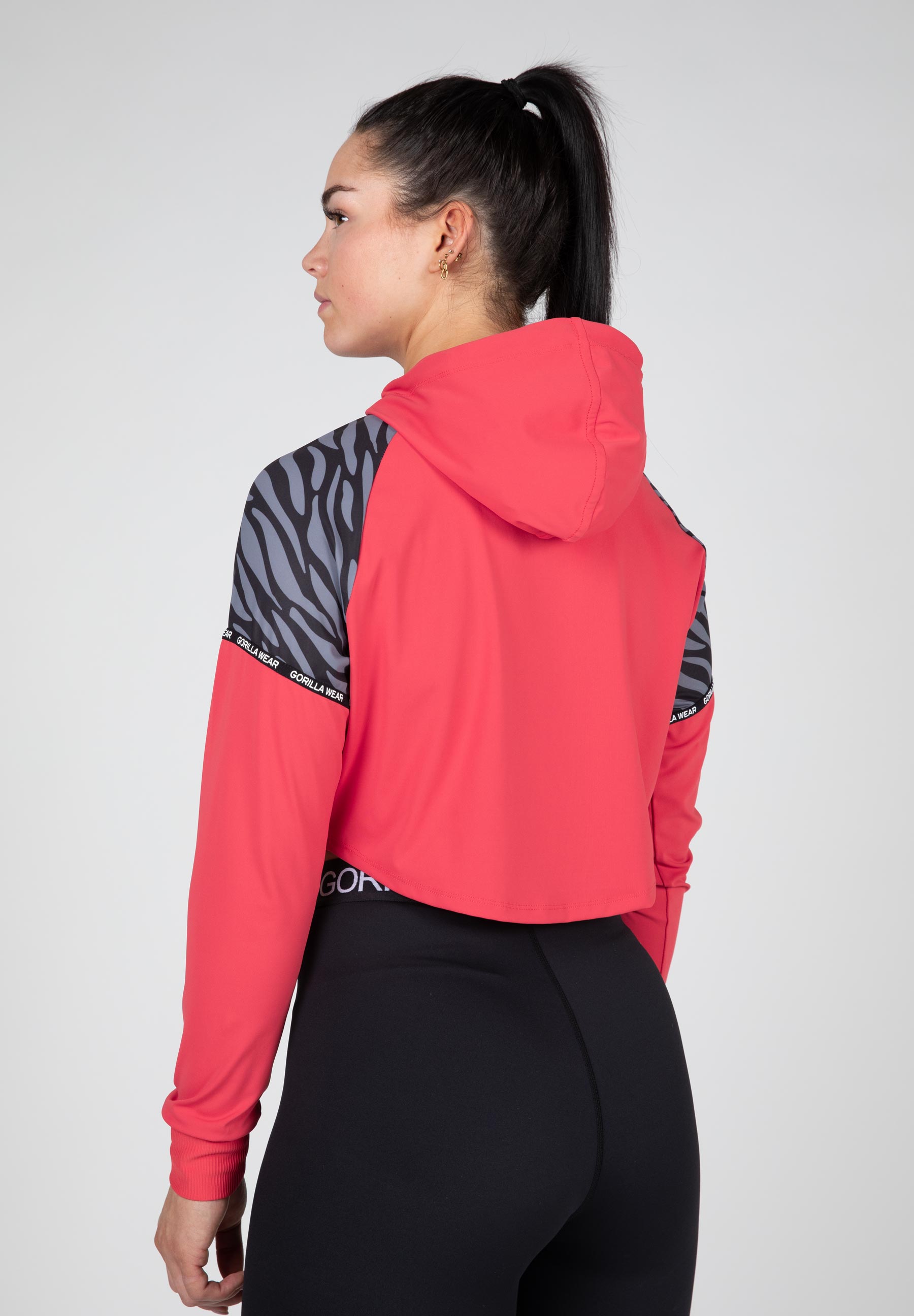 Zion Cropped Hoodie, red - 6