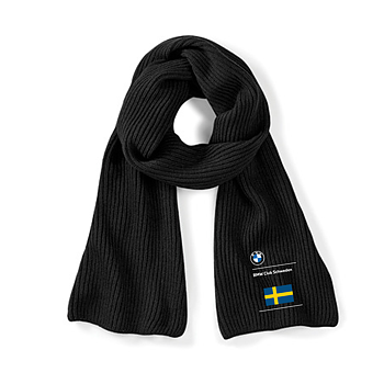 Ribbstickad Halsduk med brodyr