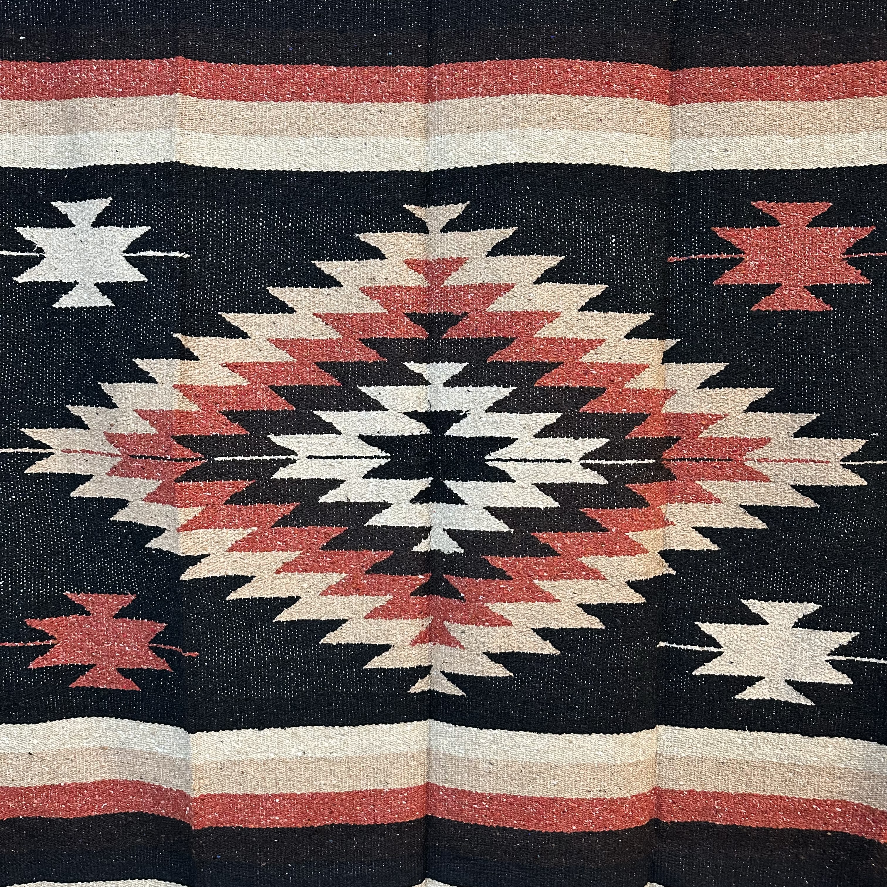 Mexicofilt svart/beige/rost diamant  - 2