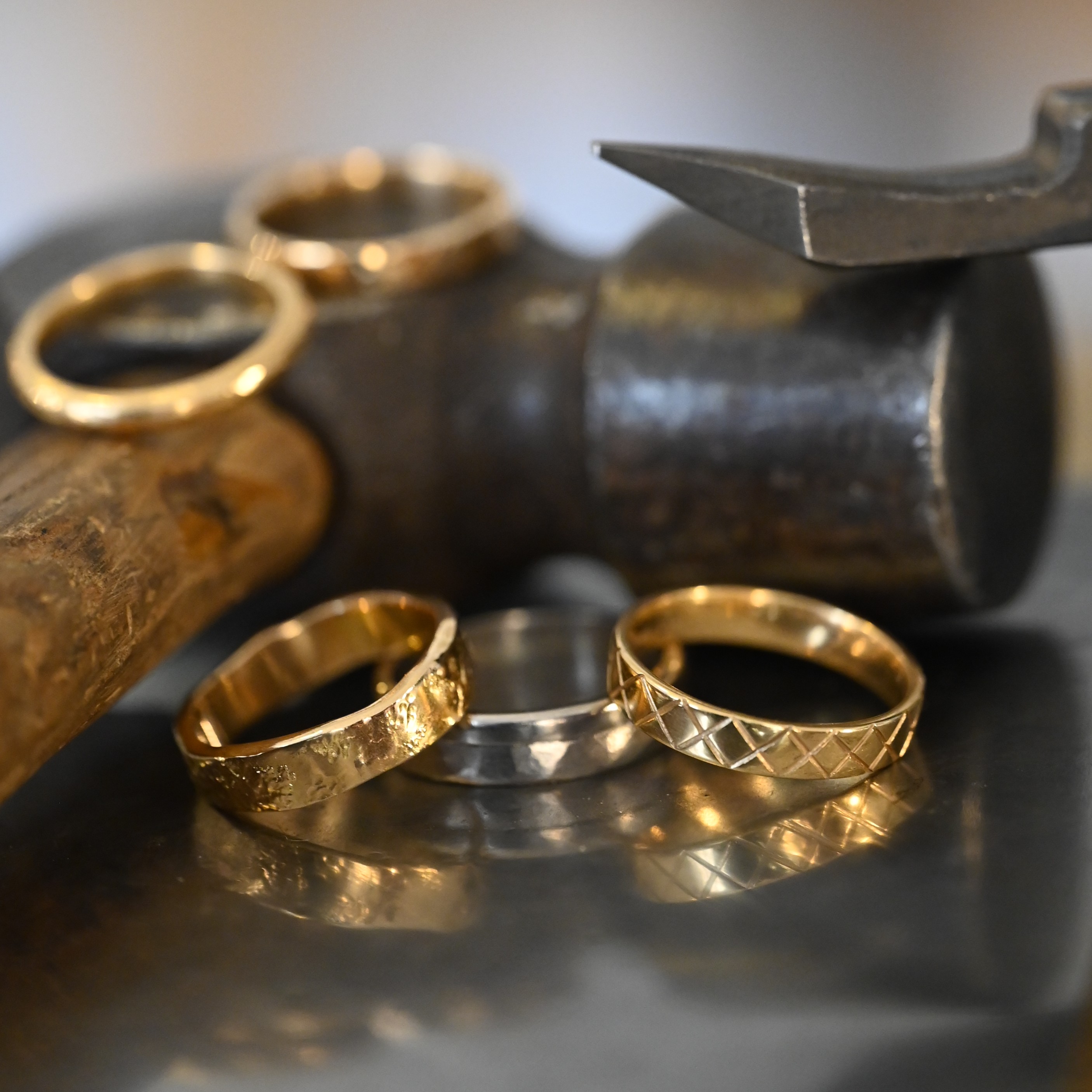 Ring Melted handgjord guld 18 karat  - 5