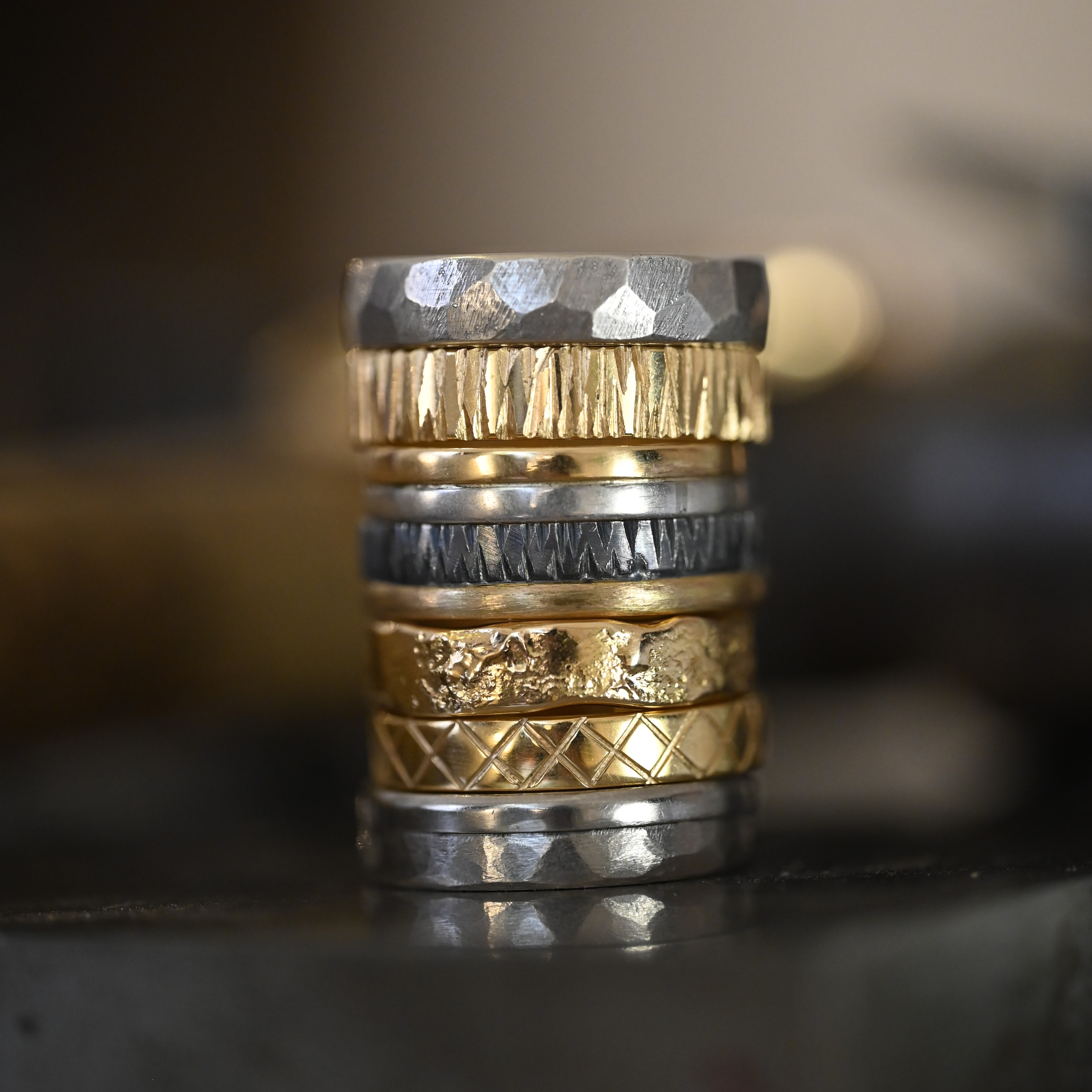 Ring Melted handgjord guld 18 karat  - 7
