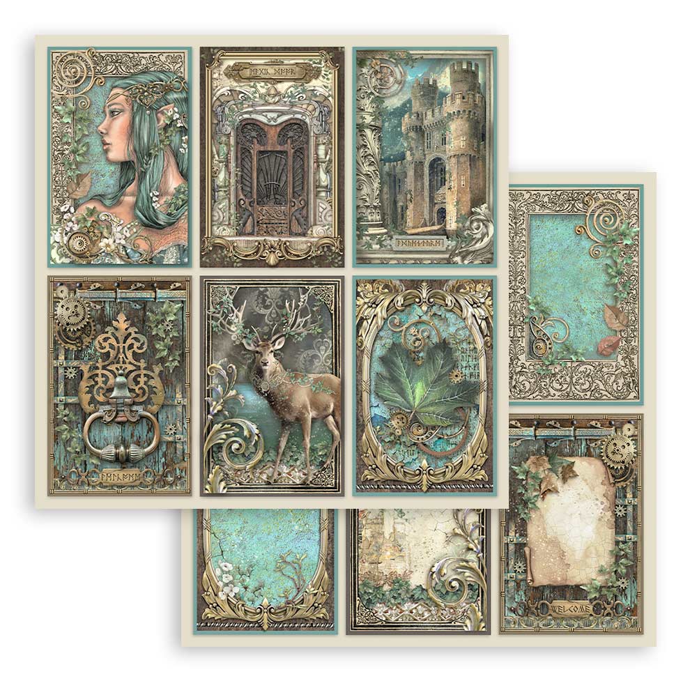 Stamperia - Magic Forest - 10 olika dubbelsidiga ark 12x12" - 9
