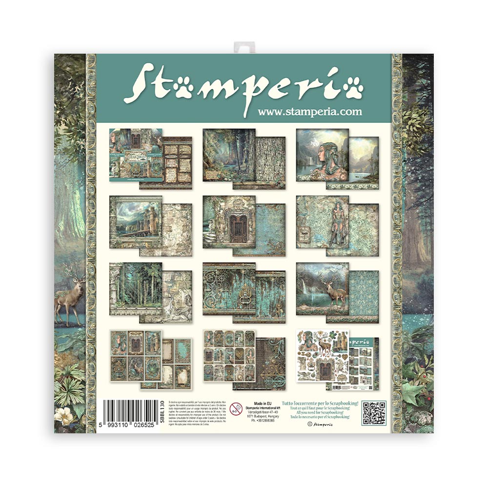 Stamperia - Magic Forest - 10 olika dubbelsidiga ark 12x12"